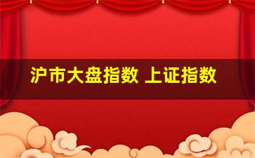 沪市大盘指数 上证指数